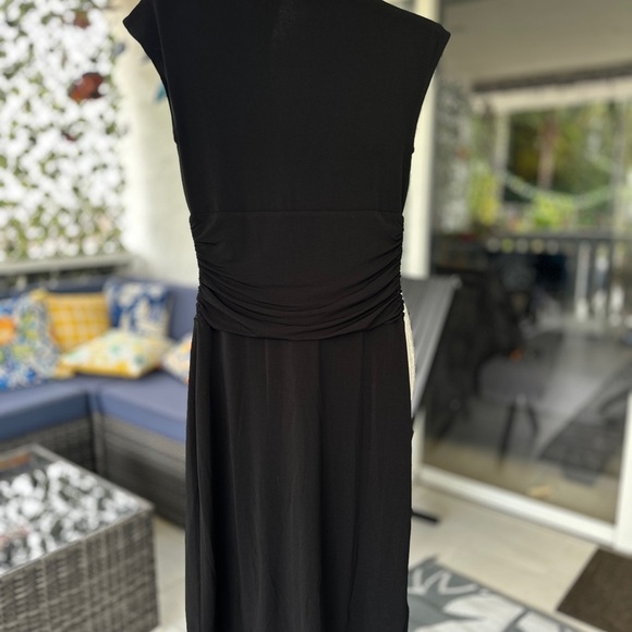 BCBG Black Ruched Wrap Maxi Dress - Picture 2 of 3